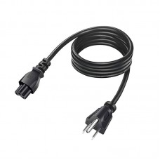 3 Prong Connector AC Power Cord For Computer Monitor TV  6 Feet  Black